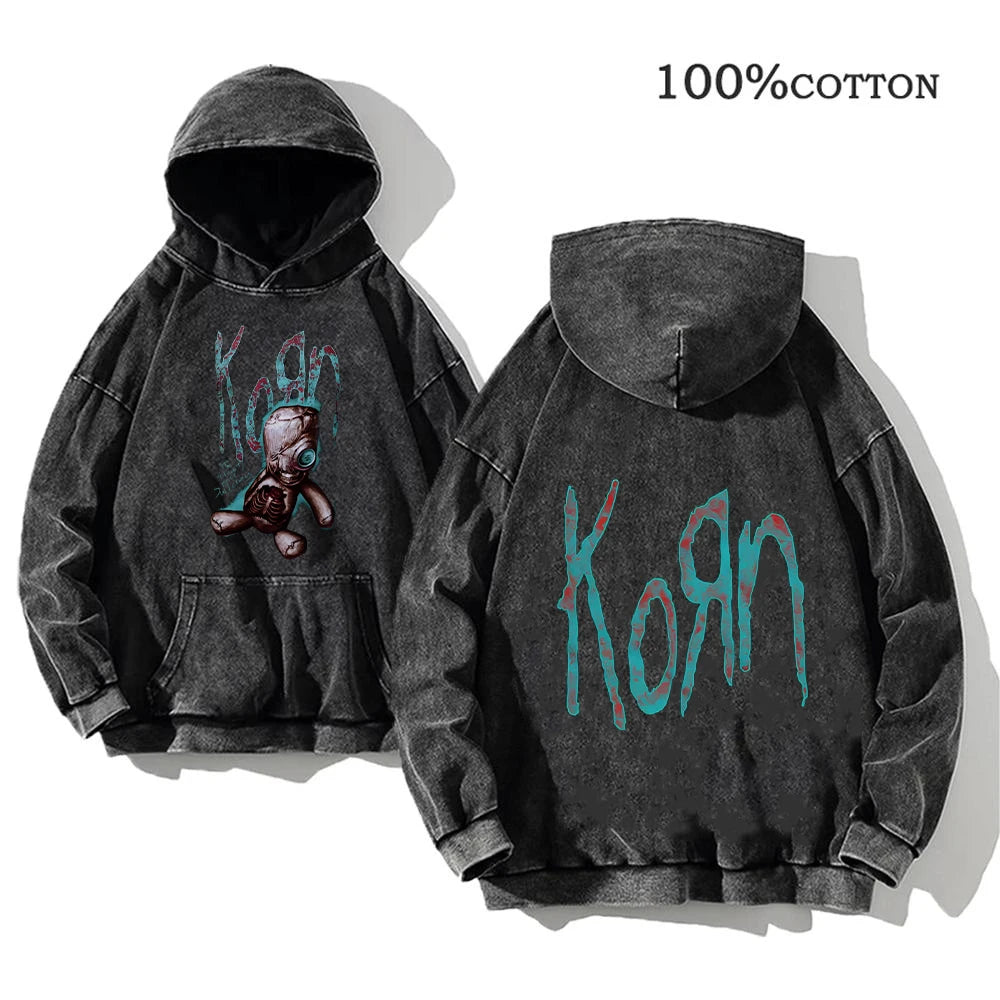 Korn Rock Band World Tour Hoodie – Vintage Streetwear Pullover