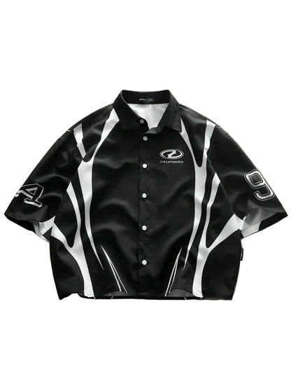 Casual Oversized V-Neck Jersey Tee - Unisex