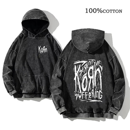 Korn Rock Band World Tour Hoodie – Vintage Streetwear Pullover