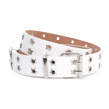 Y2K Punk Rivet Leather Belts for Women and Men