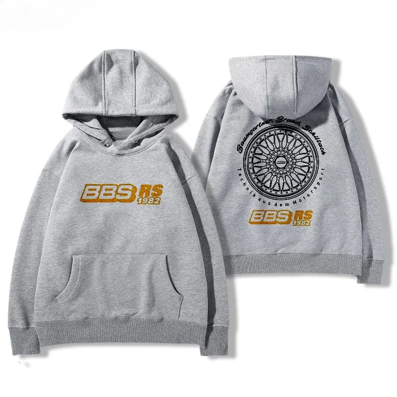 BBS Wheel Print Hoodie – Unisex Casual Car Culture Jacket