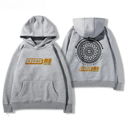 BBS Wheel Print Hoodie – Unisex Casual Car Culture Jacket