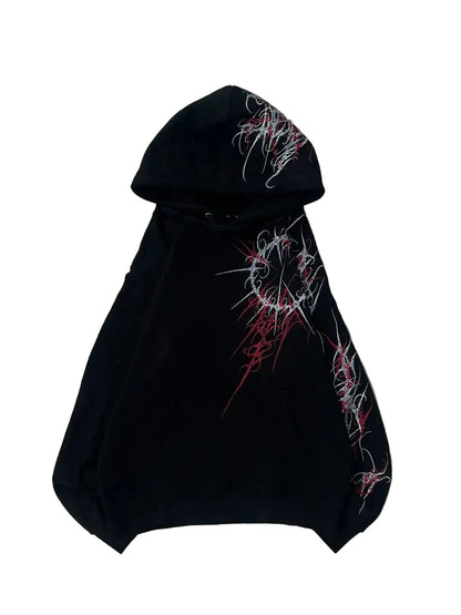 Harajuku Retro Gothic Hoodie – Unisex American Street Hip-Hop Sweatshirt