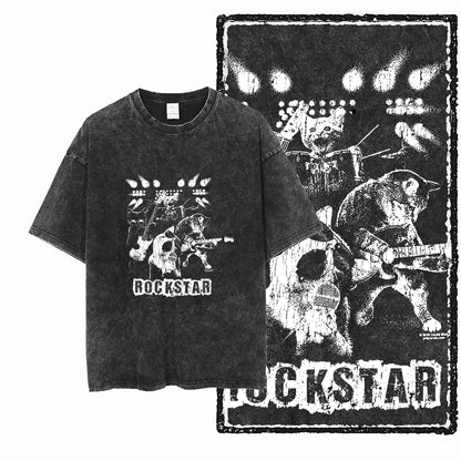 Acid-Washed Graphic T-Shirt – Unisex Streetwear Tee