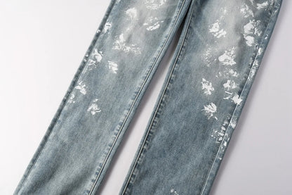 Purple Streetwear Low-Rise Skinny Jeans