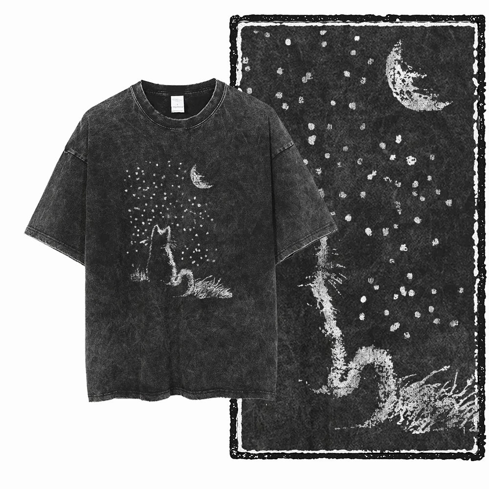 Acid-Washed Graphic T-Shirt – Unisex Streetwear Tee