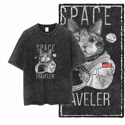 Acid-Washed Graphic T-Shirt – Unisex Streetwear Tee