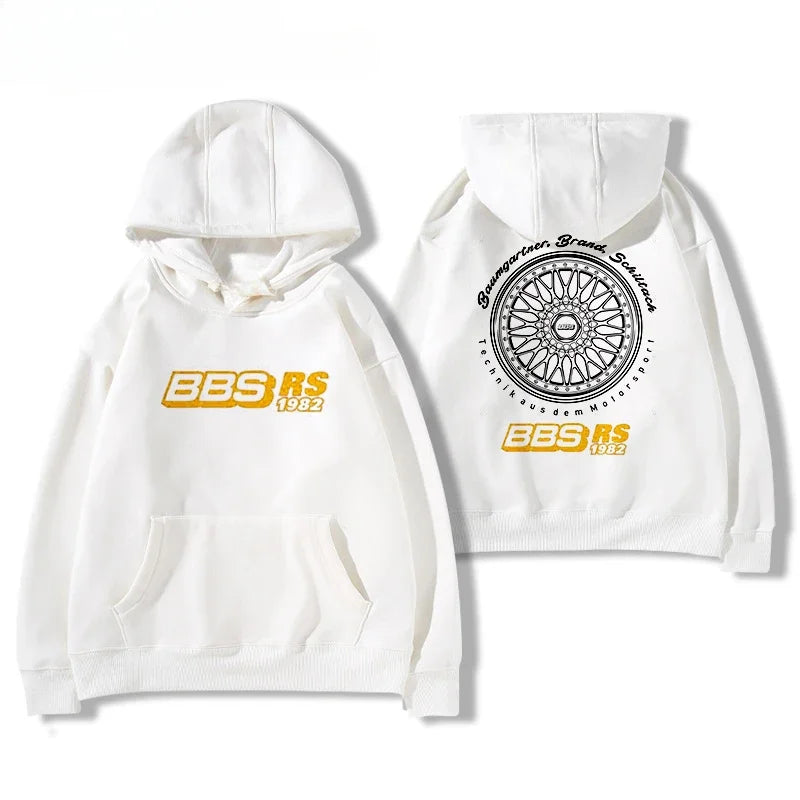 BBS Wheel Print Hoodie – Unisex Casual Car Culture Jacket