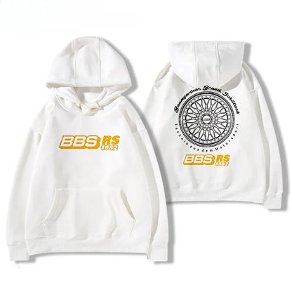 BBS Wheel Print Hoodie – Unisex Casual Car Culture Jacket