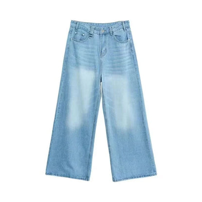 Summer Men’s Vintage Straight Wide-Leg Denim Jeans - Unisex