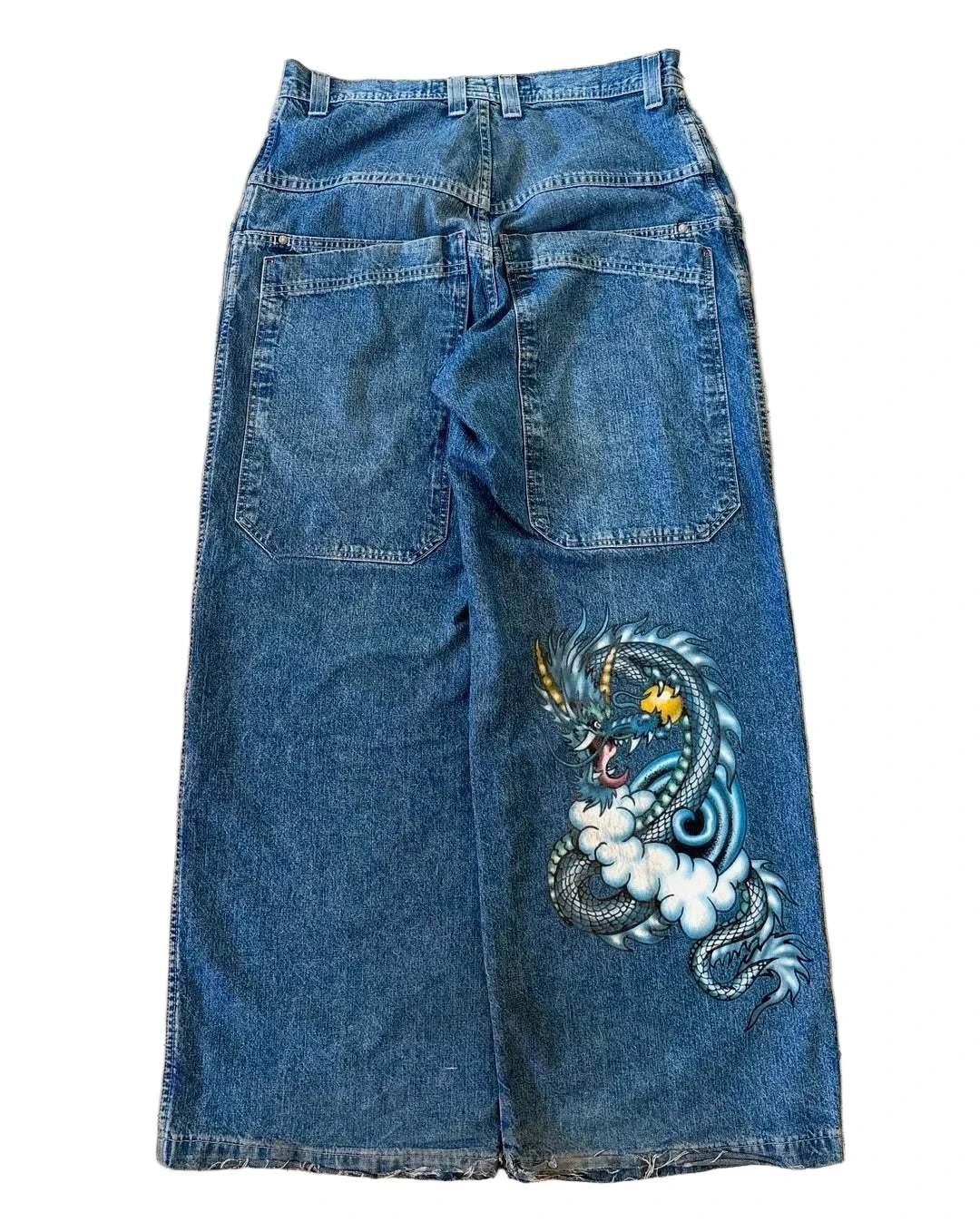 Y2K Baggy Jeans Men – Harajuku Gothic Vintage Printed Wide-Leg Streetwear