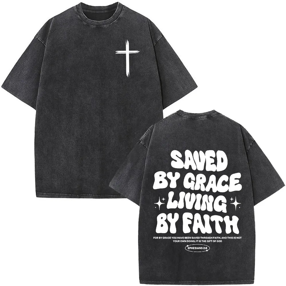 Faith Over Fear Christian Bible Verse Vintage Tee - Unisex