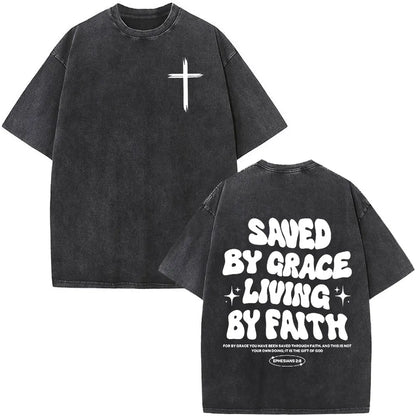 Faith Over Fear Christian Bible Verse Vintage Tee - Unisex