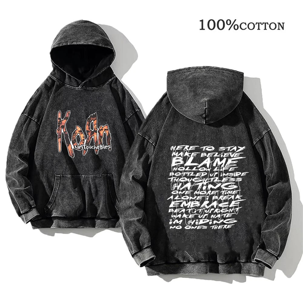Korn Rock Band World Tour Hoodie – Vintage Streetwear Pullover