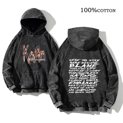 Korn Rock Band World Tour Hoodie – Vintage Streetwear Pullover