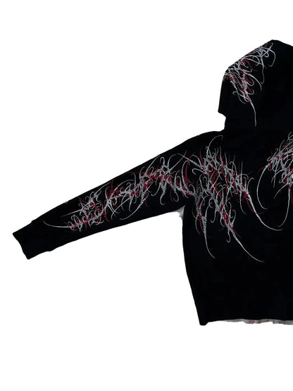 Harajuku Retro Gothic Hoodie – Unisex American Street Hip-Hop Sweatshirt