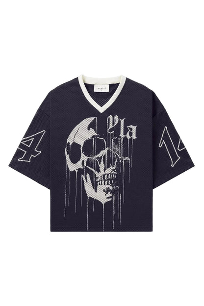 Super Large T-shirt Men - Large Mesh Printed Short Sleeve Top