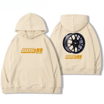 BBS Wheel Print Hoodie – Unisex Casual Car Culture Jacket