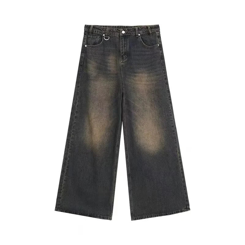Summer Men’s Vintage Straight Wide-Leg Denim Jeans - Unisex