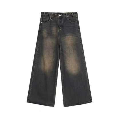 Summer Men’s Vintage Straight Wide-Leg Denim Jeans - Unisex