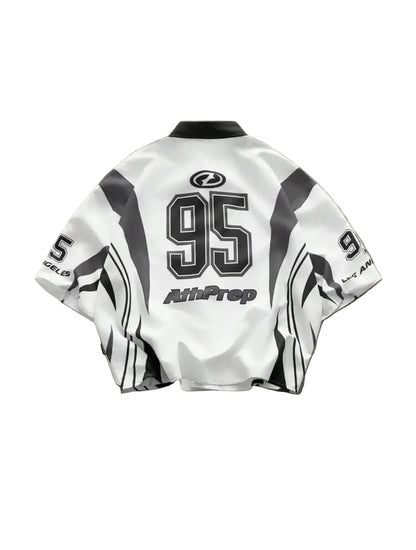 Casual Oversized V-Neck Jersey Tee - Unisex