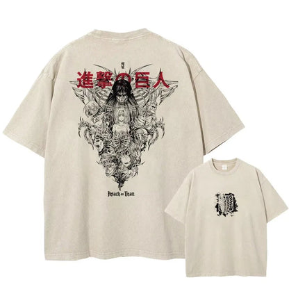 Vintage Eren Jaeger Attack on Titan Anime Tee - Unisex