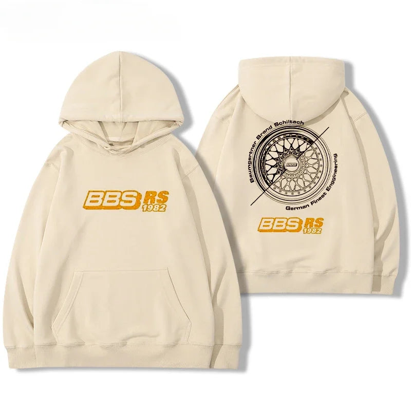 BBS Wheel Print Hoodie – Unisex Casual Car Culture Jacket