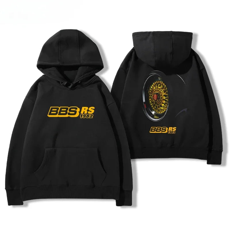 BBS Wheel Print Hoodie – Unisex Casual Car Culture Jacket