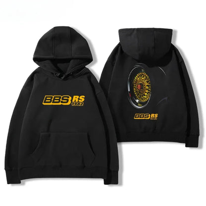 BBS Wheel Print Hoodie – Unisex Casual Car Culture Jacket
