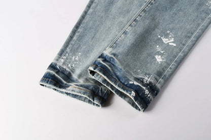 Purple Streetwear Low-Rise Skinny Jeans