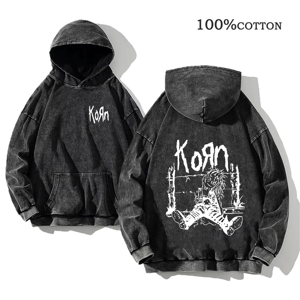 Korn Rock Band World Tour Hoodie – Vintage Streetwear Pullover