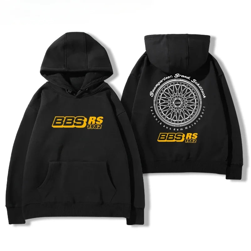 BBS Wheel Print Hoodie – Unisex Casual Car Culture Jacket