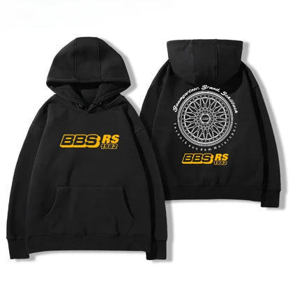 BBS Wheel Print Hoodie – Unisex Casual Car Culture Jacket